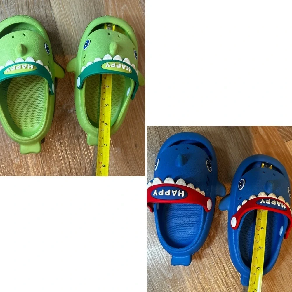 Toddler Boys BUNDLE (2) Baby Shark Water Shoes EVA Clogs, Size 3T-4T